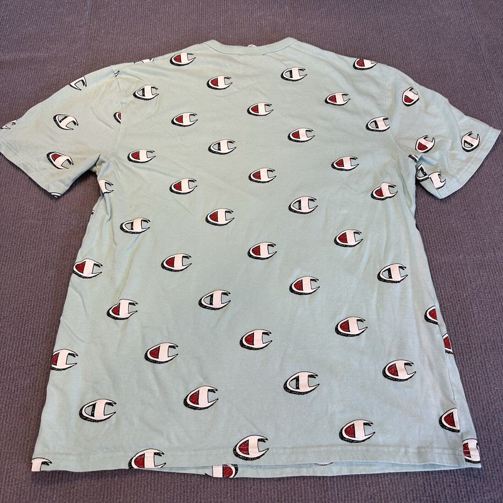 Champion Men's‎ Short Sleeve Large 100% Cotton Vintage All Over Print - Picture 4 of 6
